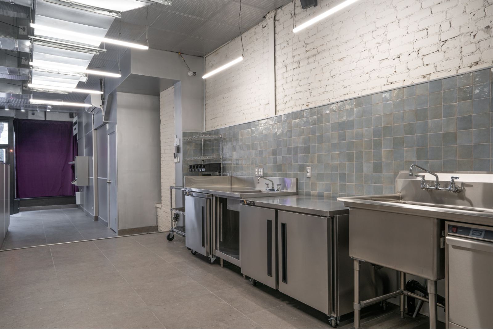 Sinks and prep counters