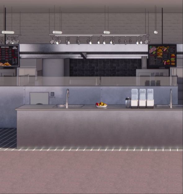 Front counter of the kitchen